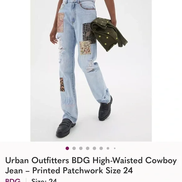 BDG patch work  Distressed Jeans - Picture 3 of 4